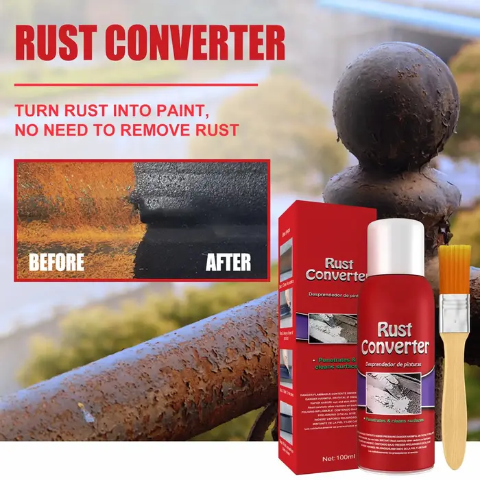 Convertisseur de rouille pour châssis de voiture, 100ml, à base d'eau, pour surfaces métalliques, él