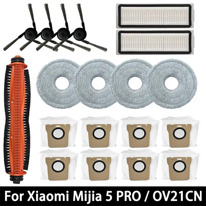 Pièces de rechange pour aspirateur robot Xiaomi Mijia 5 PRO / OV21CN, brosses latérales principales,