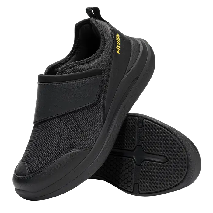 Fitville – chaussures pour diabétiques pour hommes, chaussures de marche larges, antidérapantes, fac