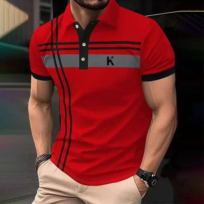 Polo de Rugby à manches courtes pour hommes