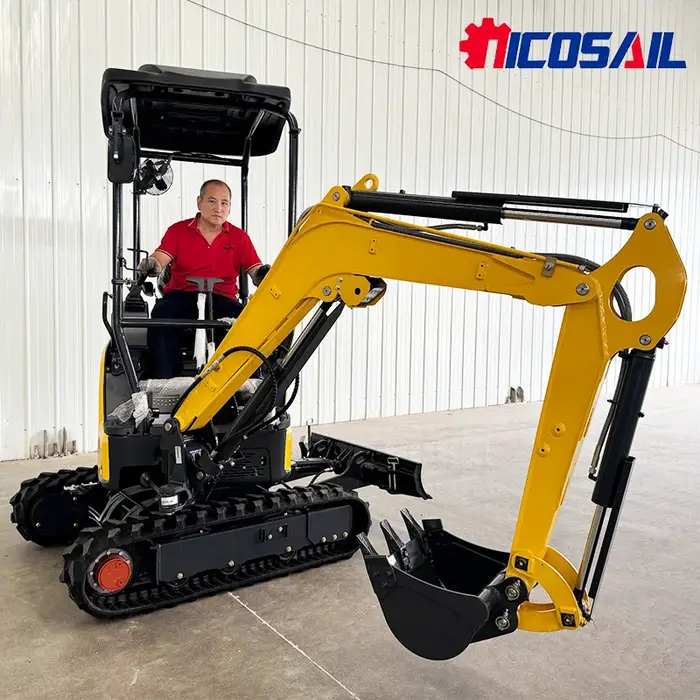 Nicosail 1,8 tonnes machines d'excavation compactes agricoles équipement sur chenilles Micro petite mini pelle à vendre