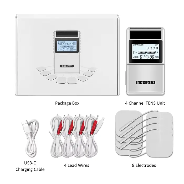 Stimulateur Musculaire Électrique PMS, Appareil TENS PMS, Appareil de Physiothérapie, Dispositif de 