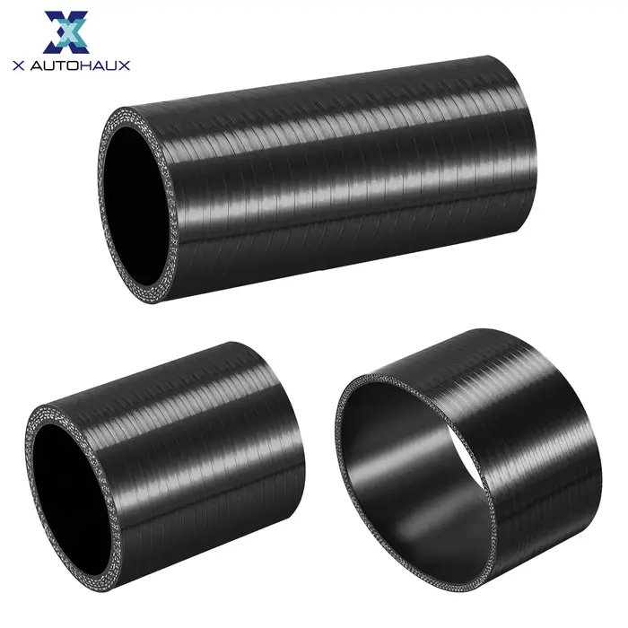 X Autohaux 127mm/102mm/76mm/63mm/38mm/25mm 0.98 "-5" ID tuyau de coupleur en Silicone droit renforcé