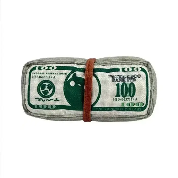 Jouet en peluche amusant pour chien en forme de billet de banque, jouet à mâcher en papier grinçant