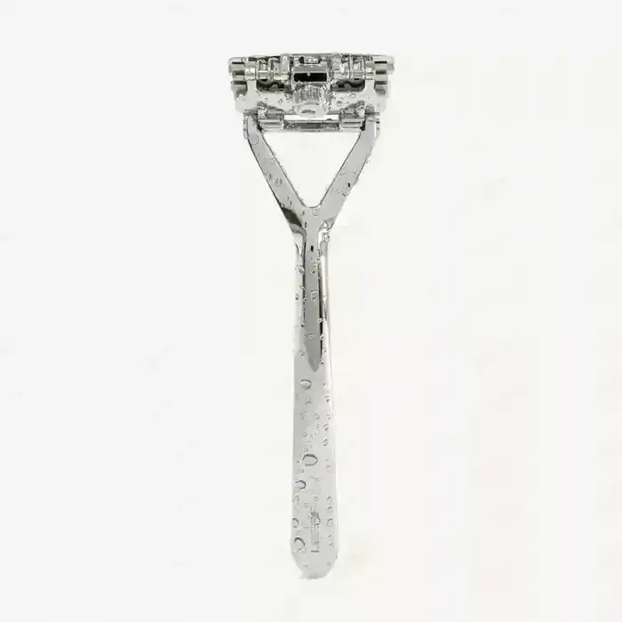 Artefact chauve de rasoir triple lame interchangeable (acier inoxydable)