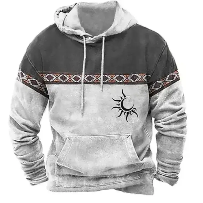 Sweat-shirt à capuche Vintage Totem pour hommes/femmes, imprimé en 3D, ample, vacances, manteau à manches longues, vêtements pour hommes, automne