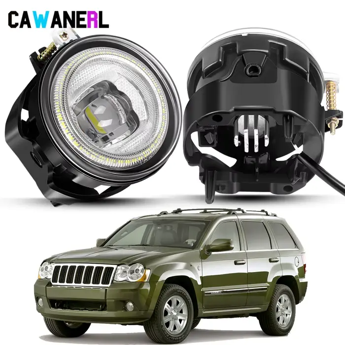 2 X LED ensemble de phares antibrouillard pour Jeep Grand Cherokee 2005 2006 2007 2008 2009 2010 voi