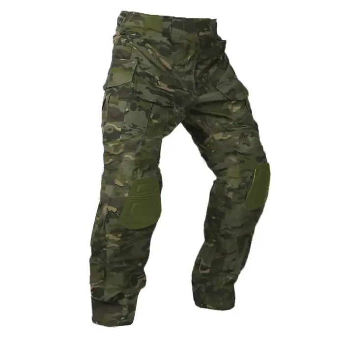 Pantalon tactique Multicam 2025 avec genouillères - Chasse, airsoft, militaire - Respirant et séchage rapide