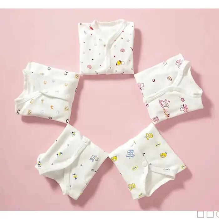 Vêtements pour bébés de 0 à 3 mois, sous-vêtements de maison pour nouveau-né, dessin animé, boutons 