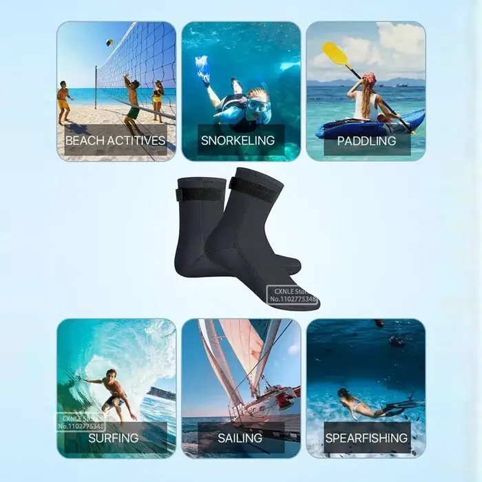 Chaussettes de plongée en néoprène 5mm, chaussures de Surf, bottes de natation thermiques antidérapa