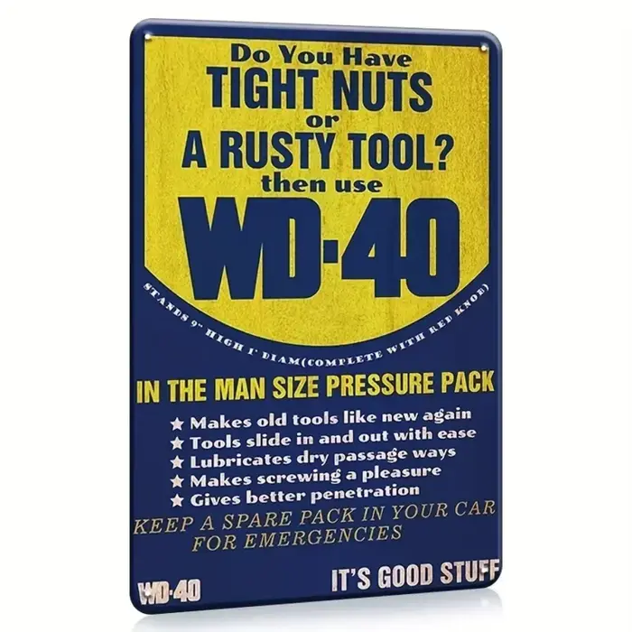1 plaque métallique vintage amusante pour homme