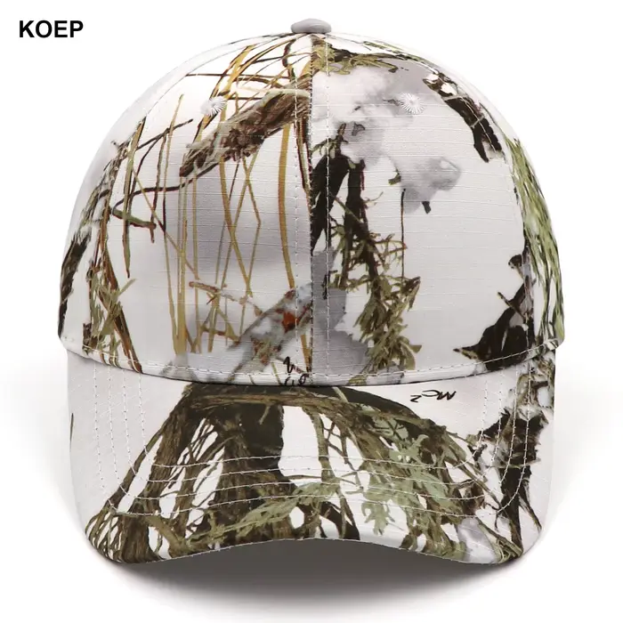 Casquette camouflage chasse pêche KOEP Outdoor blanc jungle baseball cap hiver neige