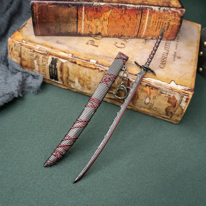 Réplique d'épée longue Monster Hunter World Divine Slasher 22cm, modèle Miniature Katana en métal, c