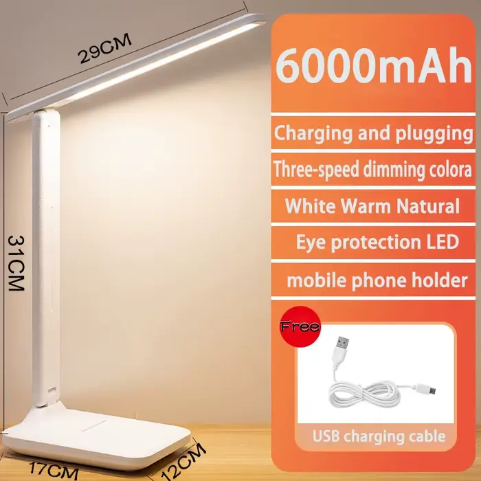 Lampe de Table LED Protection des yeux tactile Dimmable LED lampe de lecture étudiant dortoir chambr