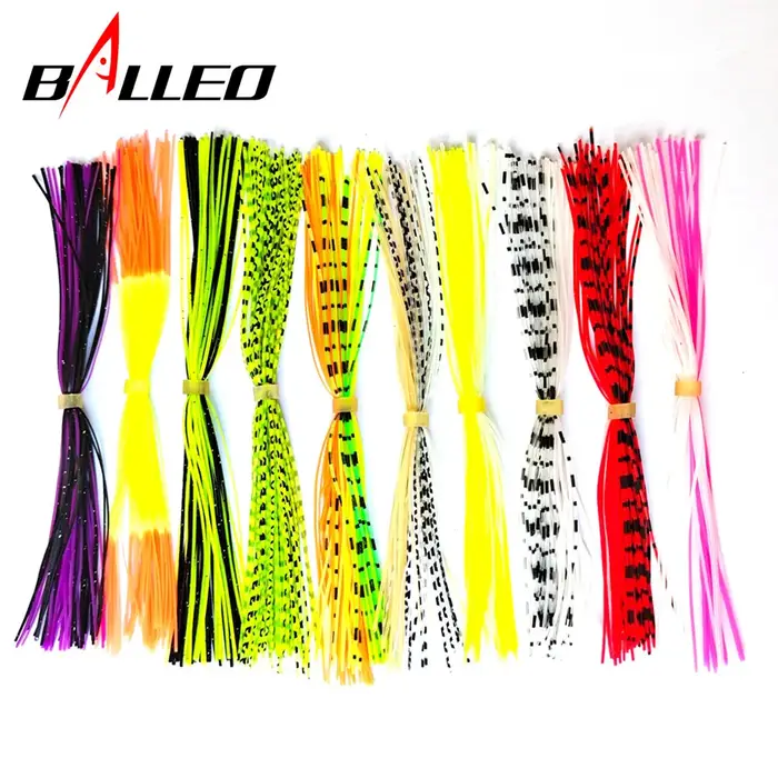 5/10 paquets jupes en silicone leurre de pêche Spinner appât Buzzbait soie caoutchouc gabarit leurre