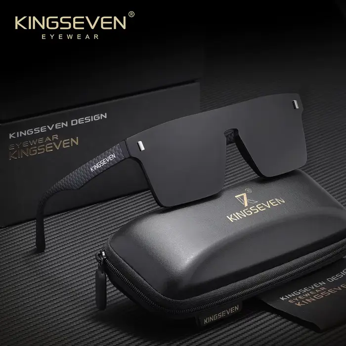 KINGSEVEN – lunettes de soleil polarisées sans monture pour hommes et femmes, à la mode, Anti-UV400,