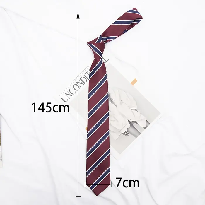 Cravate à col rayé pour femmes, Style japonais, pour uniforme JK, mignon, slim, uniforme à carreaux,