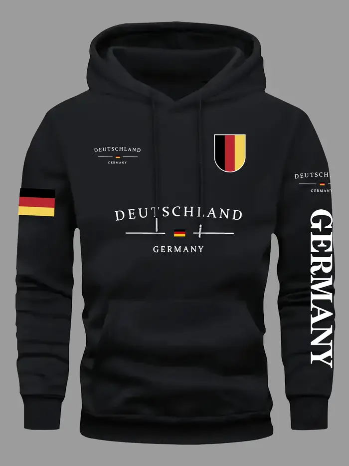 Sweat-shirt d'entraînement pour hommes et femmes avec drapeau allemand, pour le sport de rue, les co