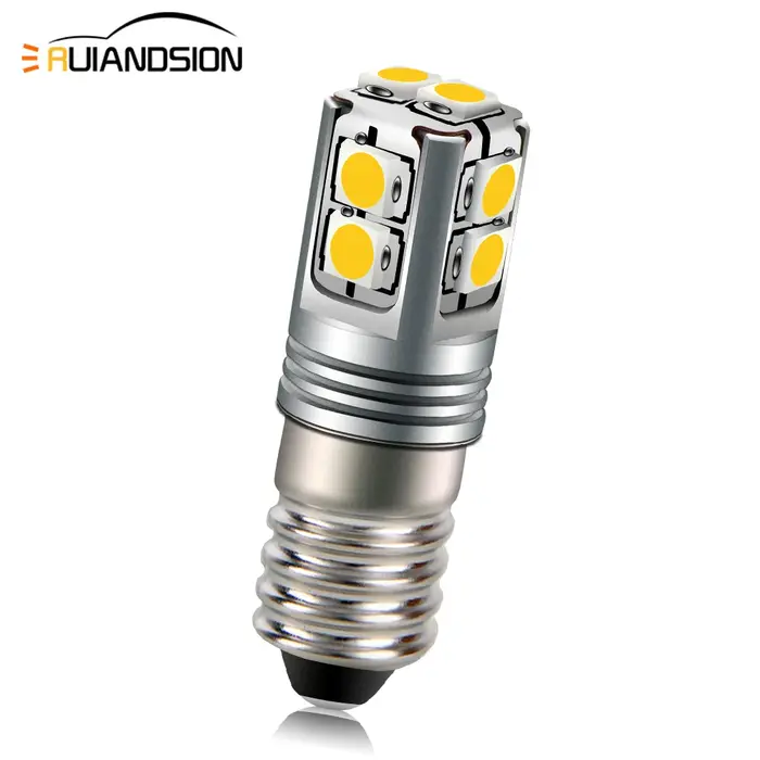 RUIANDSION 1 pièces E10 P13.5S PR2 3030SMD Maglite ampoule de remplacement 6V-40V 9V 12V 18V 24V 4-9