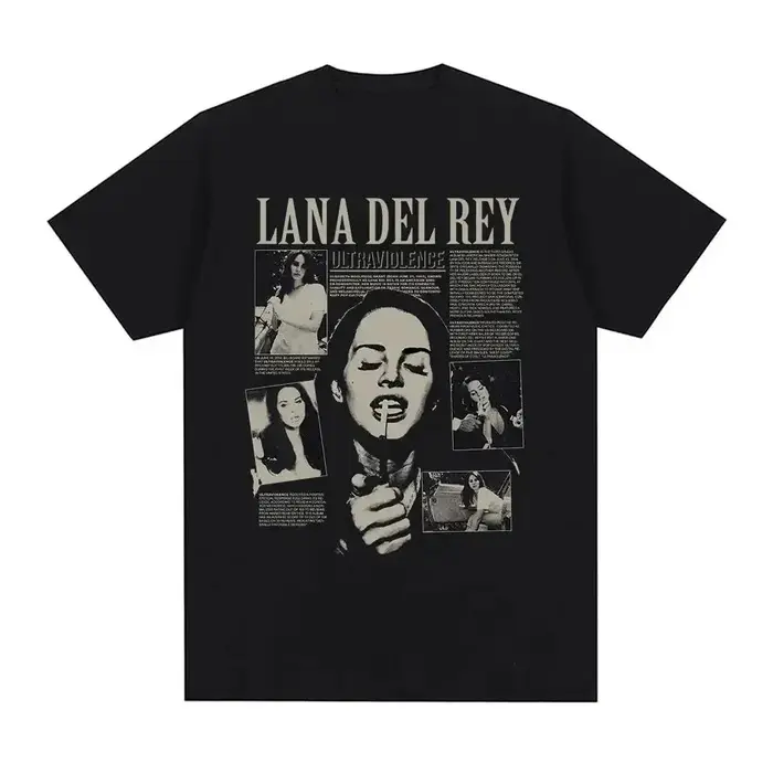 Chanteur Lana Del Rey imprimé T-Shirt femmes mode Hip Hop hommes t-shirts Streetwear Harajuku T-Shir