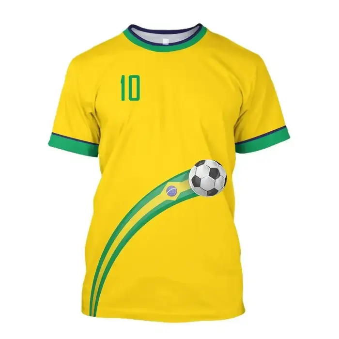 Nouveau Maillot de Foot Brésil 2026 T-shirt Équipe Nationale Brésilienne Col Rond Coupe Oversize Str