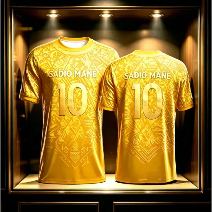 Maillot de football du Sénégal d'été, nouveau t-shirt imprimé en 3D, respirant, séchage rapide, entraînement parent-enfant, t-shirts pour hommes en plein air