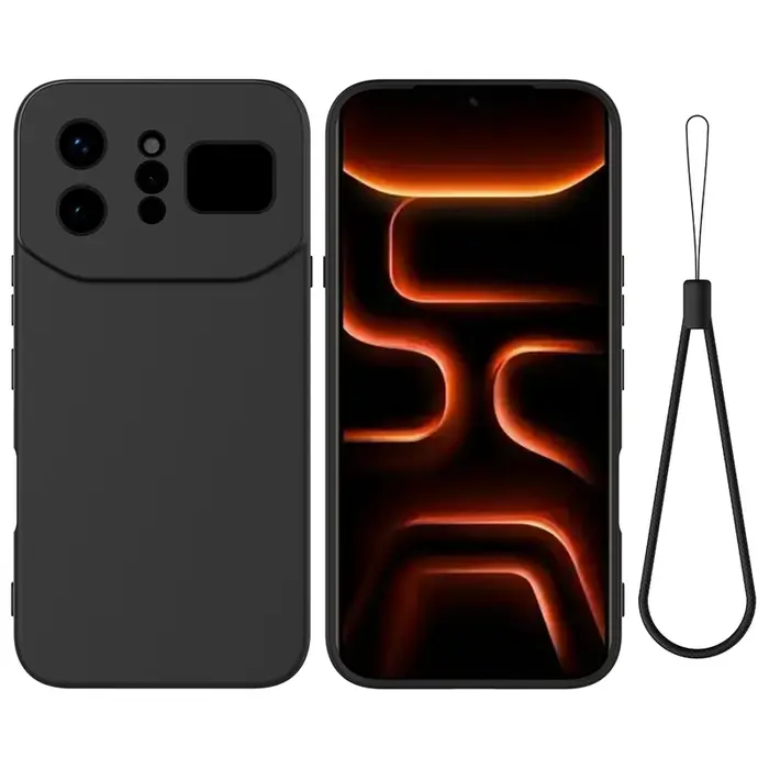 Coque ELVEV en silicone liquide premium avec intérieur floqué et cordon de suspension pour Infinix N