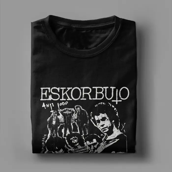 Mode ESKORBUTO T-Shirts hommes col rond coton t-shirt à manches courtes