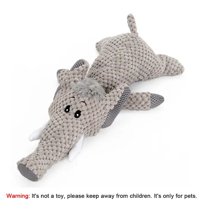 Grand jouet en peluche pour chien, son résistant aux morsures, Lion, loup, éléphant, dessin animé, j