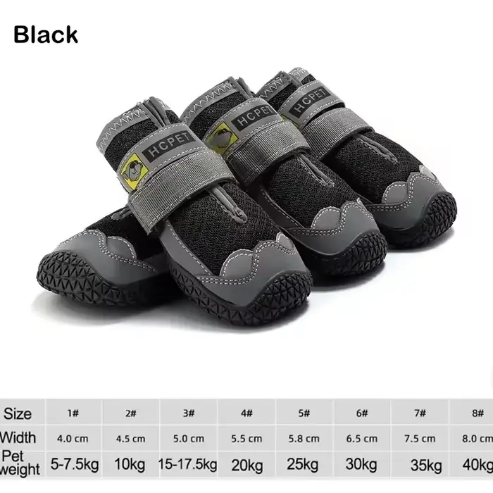 Chaussures pour chiens de grande taille, respirantes, professionnelles, d'extérieur, antidérapantes,