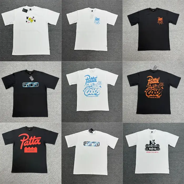 T-shirt PATTA de haute qualité, mode américaine, photo réelle, pour hommes, femmes, couple, haut à m