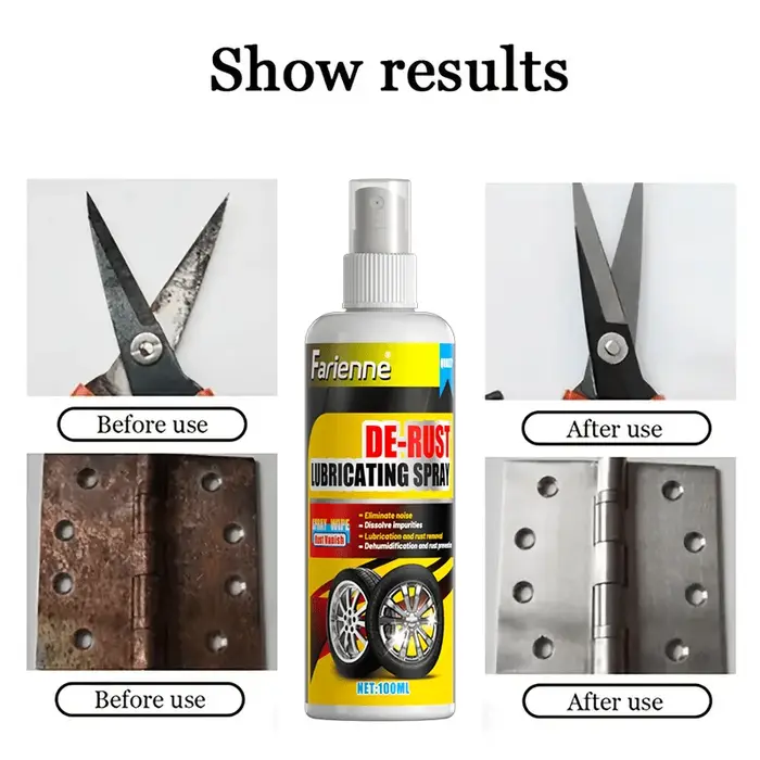 Spray revitalisant universel antirouille pour roues de voiture et Surfaces métalliques, forte décontamination, lisse et fiable