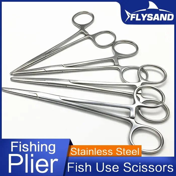 FLYSAND pince de pêche en acier inoxydable ciseaux coupe-ligne crochet dissolvant pince attirail poi