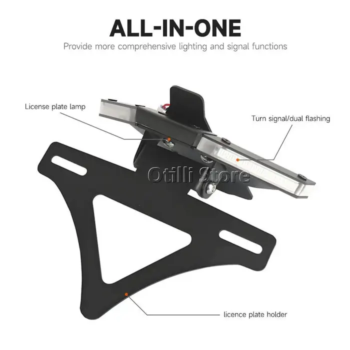 Nouveau pour DUCATI Streetfighter V4 V4S Panigale V2 support de plaque d'immatriculation de moto avec clignotant LED Kit éliminateur de garde-boue