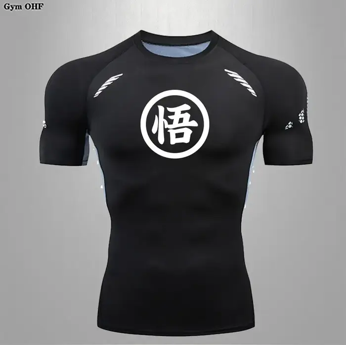 Goku imprimer chemises de Compression pour hommes gymnastique entraînement Joging Fitness sous-vêtem