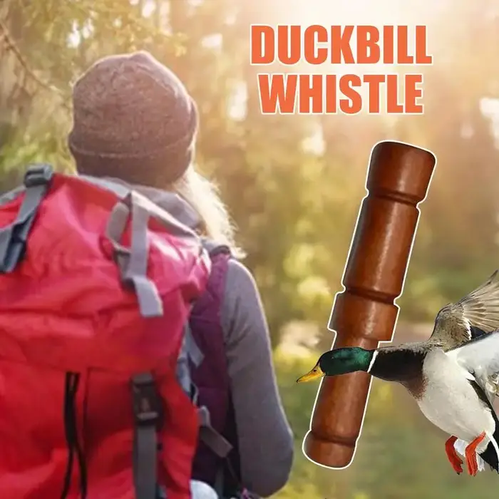 Sifflet appel canard mallard en bois portable - Imitation son réaliste pour chasseurs adultes