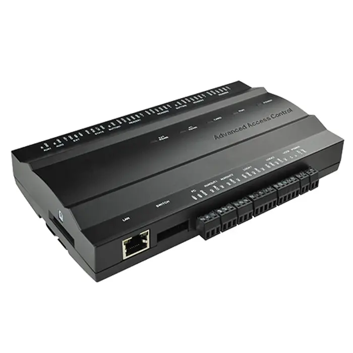 Panneau de contrôle d'accès IP (TCP/IP) 1/2/4 portes, sécurité, capacité de 100 000 enregistrements, communication TCP/IP et RS485, 32 bits, 400 MHz, C