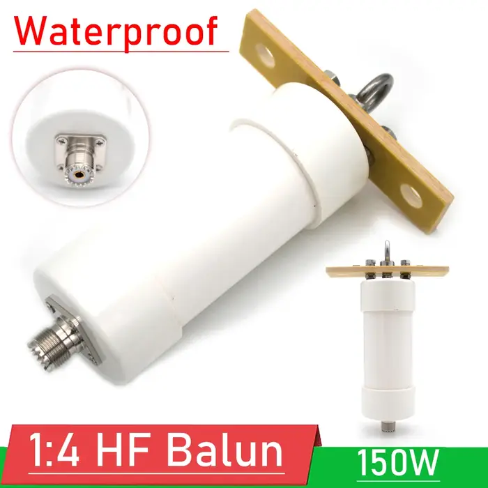 200W 1:4 Balun 1-56MHz Rapport Balun f/ HF Winton ondes Courtes Récepteur D'antenne radio 4:1 Balun 