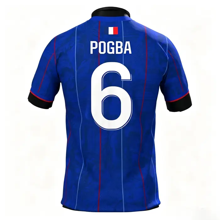 T-shirt d'entraînement de football pour supporters français 2027 - Impression 3D - Tendance, confort