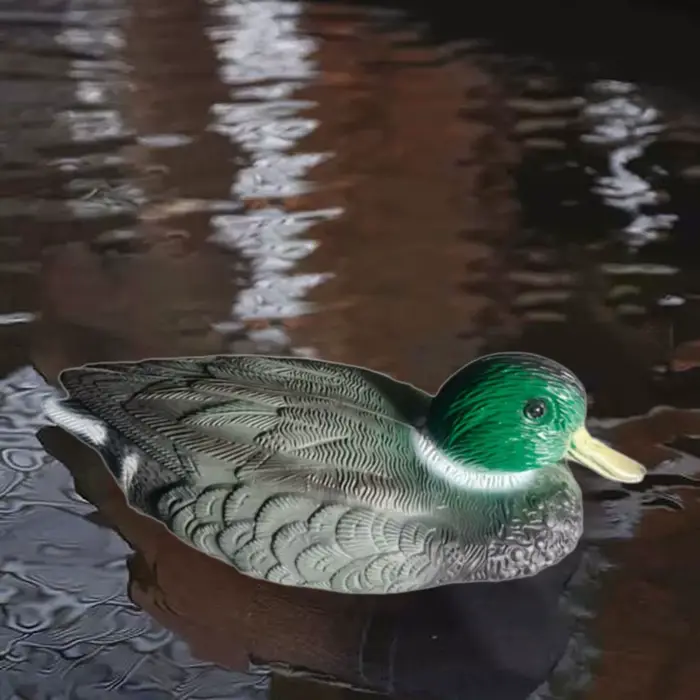Leurre de chasse canard mâle flottant PE réaliste - Décoration de jardin et figurine artificielle