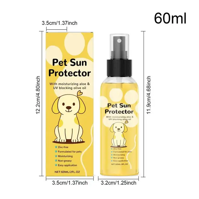 Spray solaire hydratant pour chien, protection UV pour les activités de plein air par temps chaud co