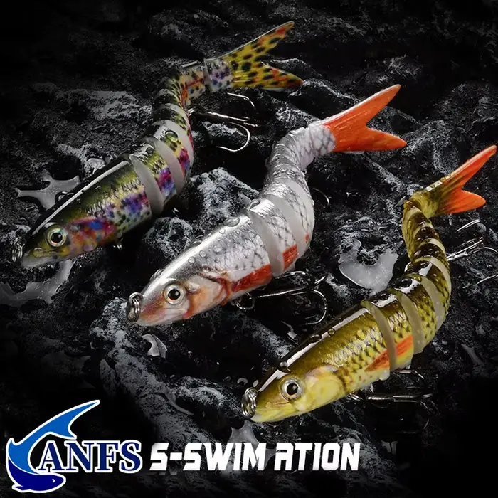 Leurre de pêche Swimbaits multi-articulé appât lent coulant pour pêche en bateau plage lac rivière gestion de la pêche