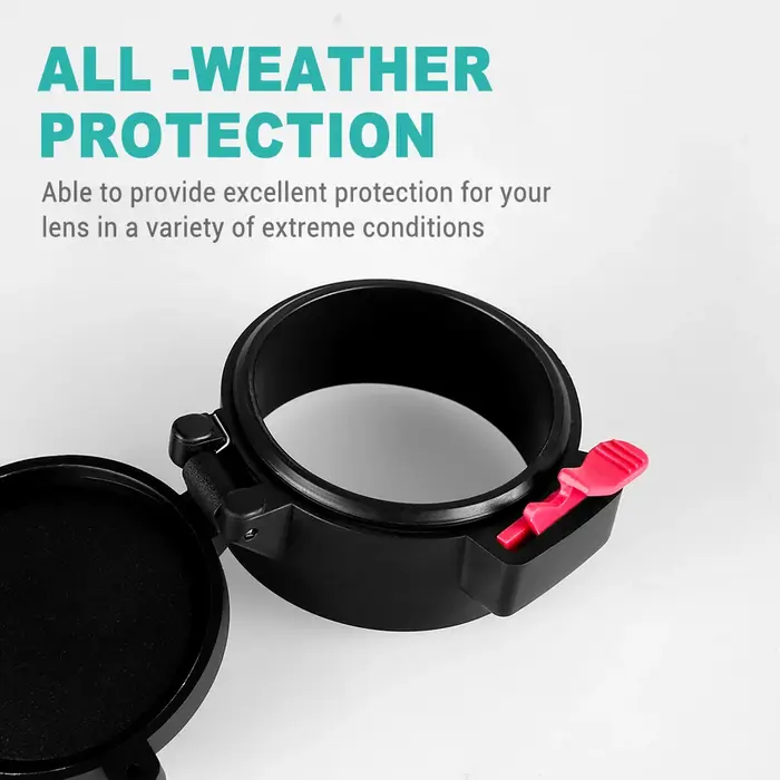 Couvercle d'objectif de portée de fusil 39.4-48mm couvercles de portée à ouverture rapide capuchon de protection de portée optique pour lunettes de visée accessoire pour pistolets à air comprimé et armes à feu occasions de tir en plein air et compétitions de tir