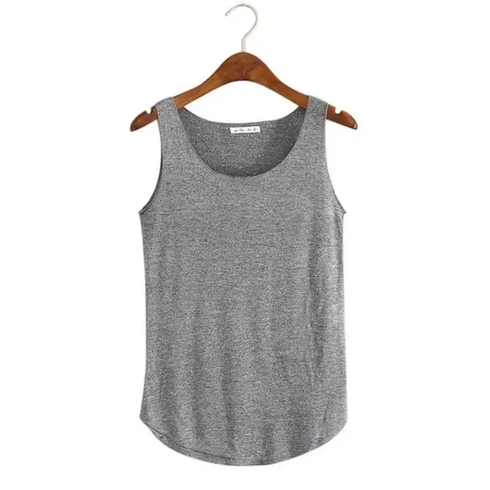 T-shirt de sport en coton et bambou mélangé pour femme, vêtement solide et décontracté, col en U, po