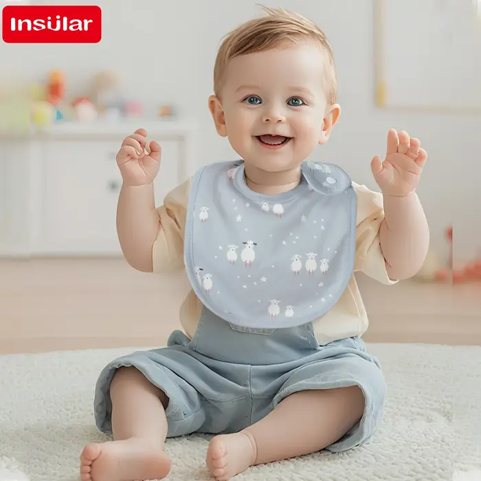 Bavoirs pour bébé en forme de U, serviette de salive pour bébé, facile à essuyer, tissu pour manger 
