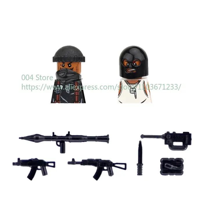 Figurines de forces spéciales militaires, blocs de construction, armes, tenue Ghillie, sniper, SWAT,