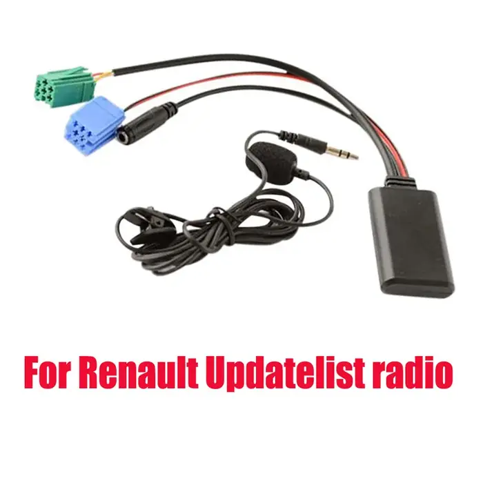 Biurlink – Module Bluetooth pour voiture, adaptateur AUX, micro mains libres, MINI câble AUX ISO 6 b