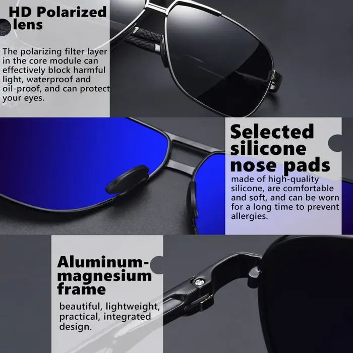 Top qualité carré rétro photochromique aluminium lunettes de soleil hommes polarisées conduite femme