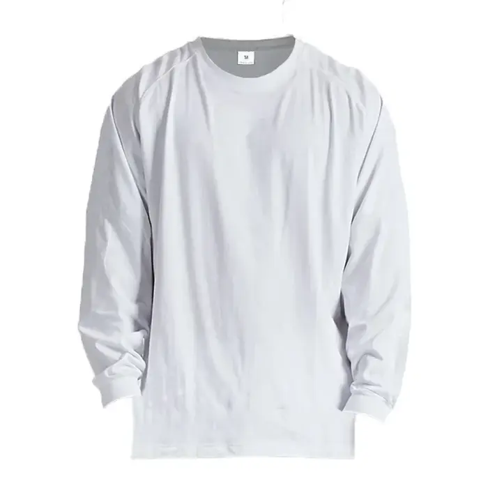 T-shirts amples à manches longues pour hommes, surdimensionnés, unis, Fitness, respirant, entraîneme
