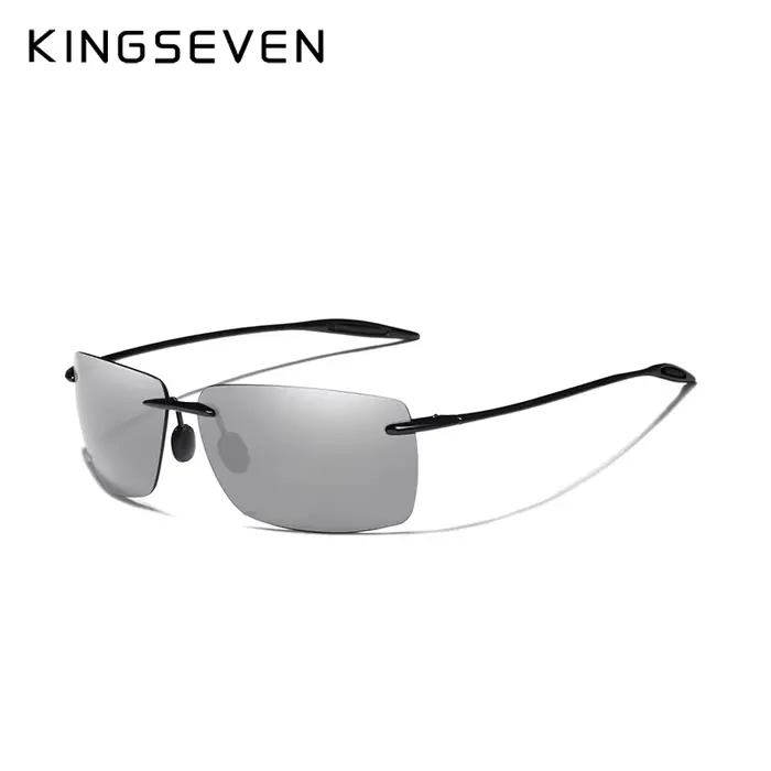 KINGSEVEN marque lunettes de soleil polarisées hommes mode lentille sans monture conduite lunettes d